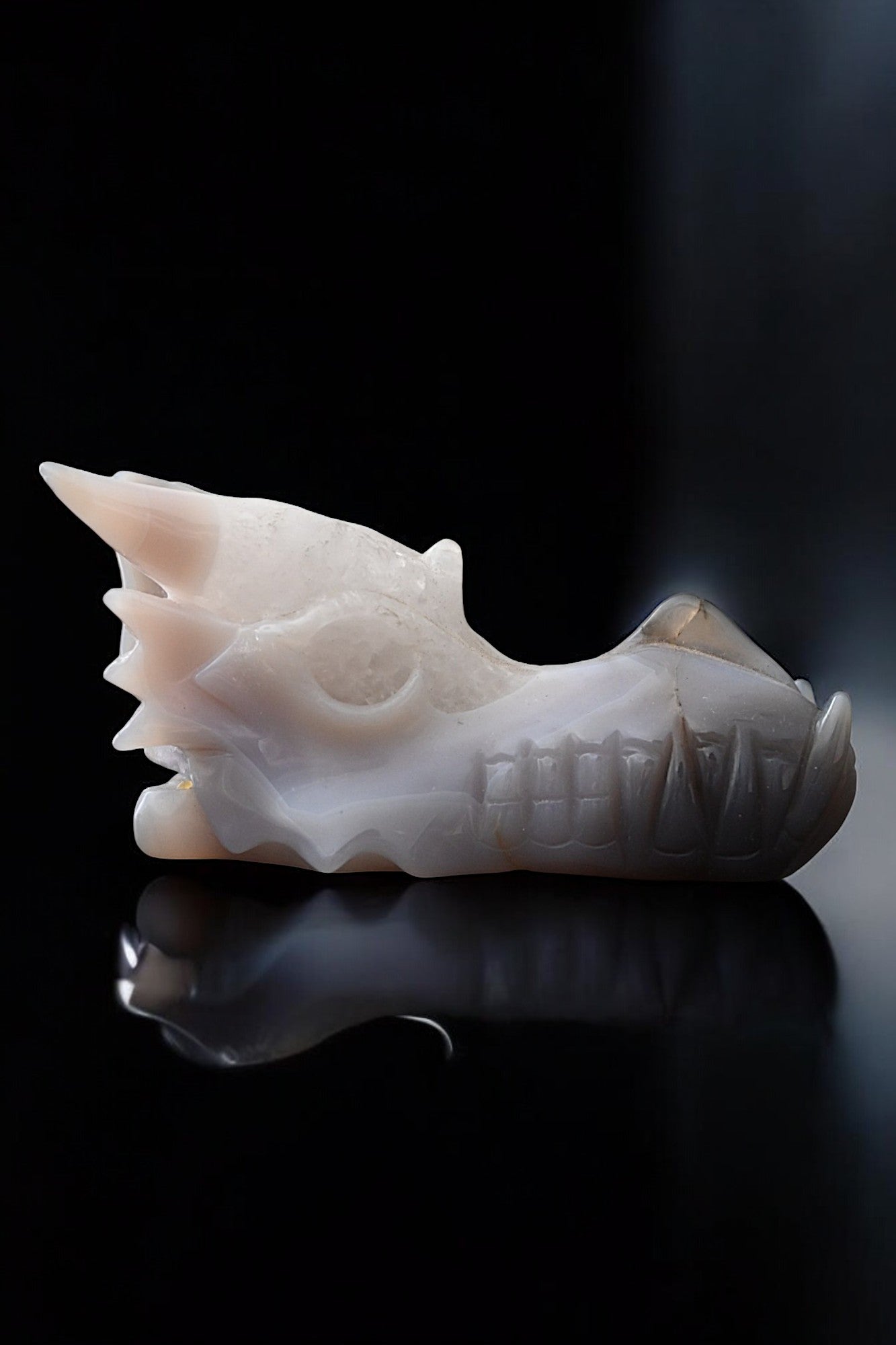 Agate Dragon Skull