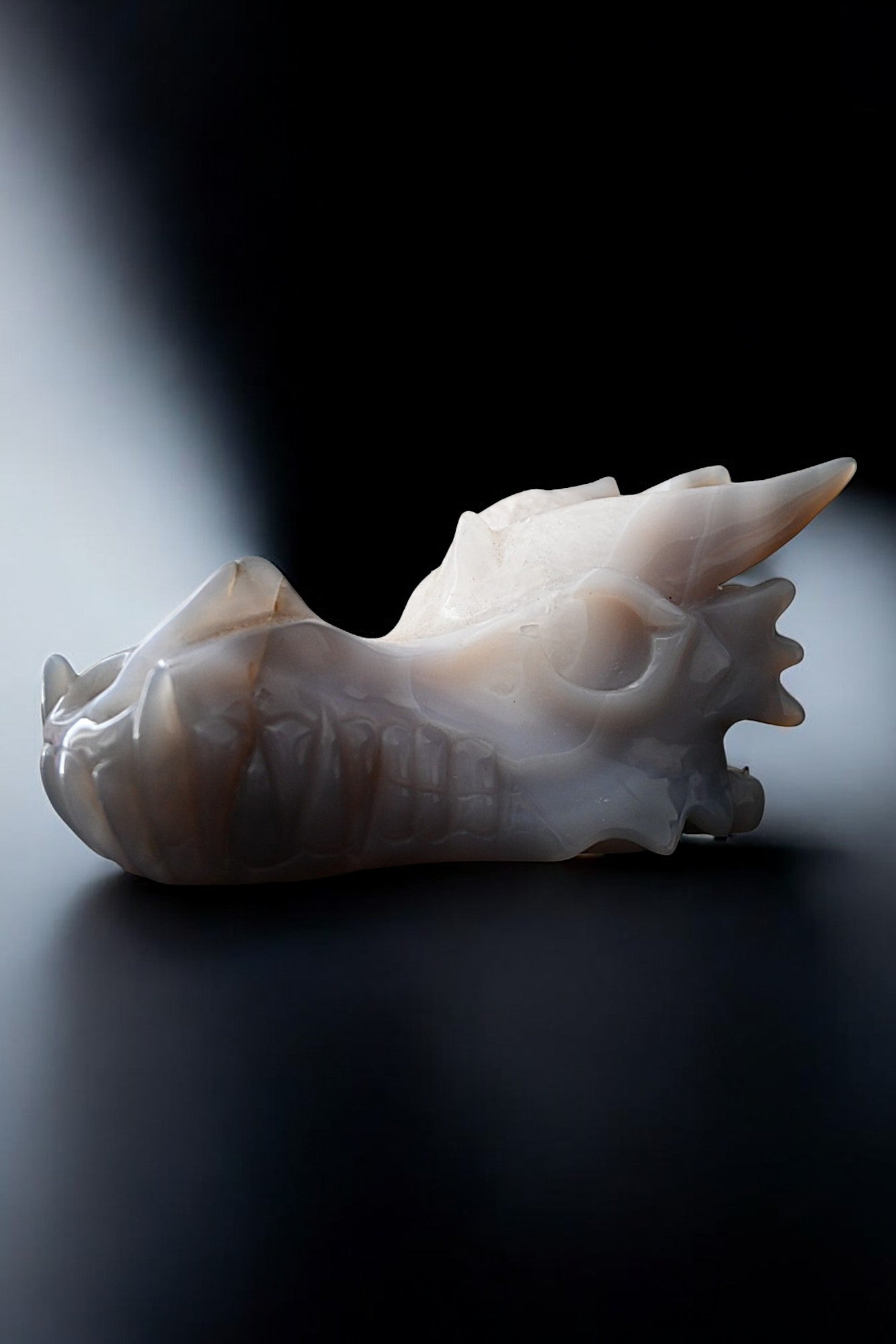 Agate Dragon Skull