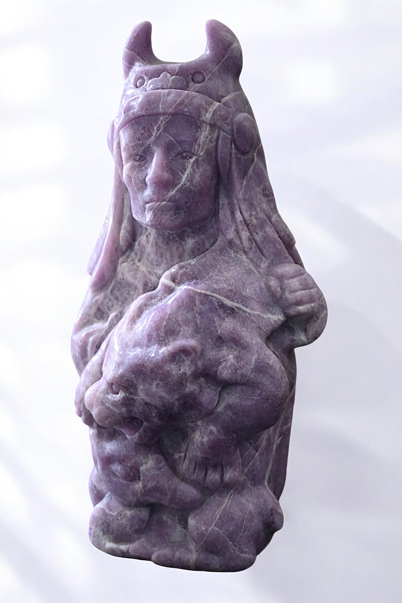 Lepidolite Native Carving