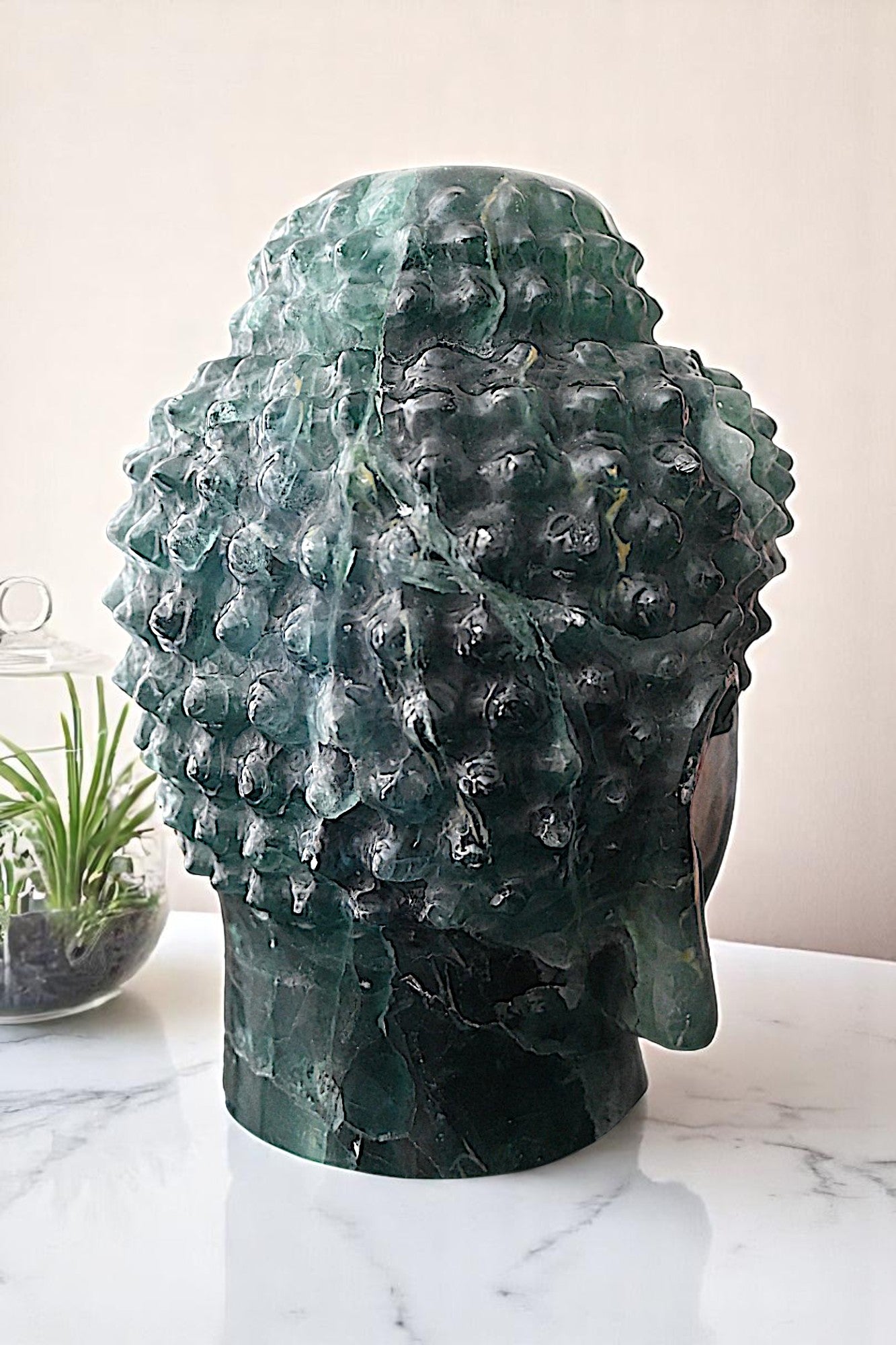 Green Fluorite Buddha Head