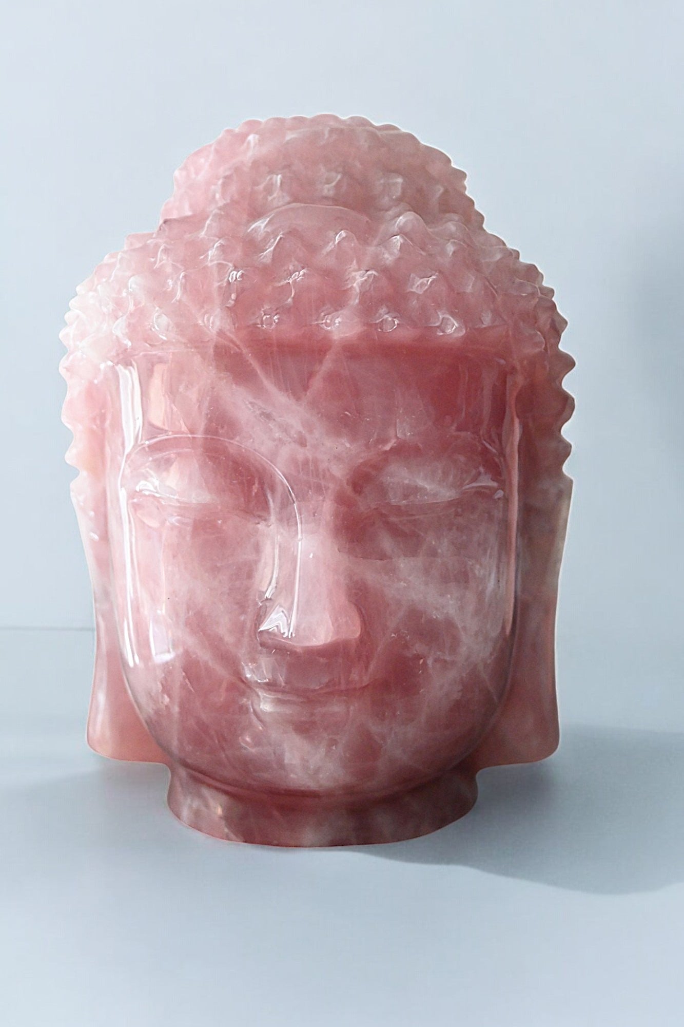 Rose Quartz Buddha Head