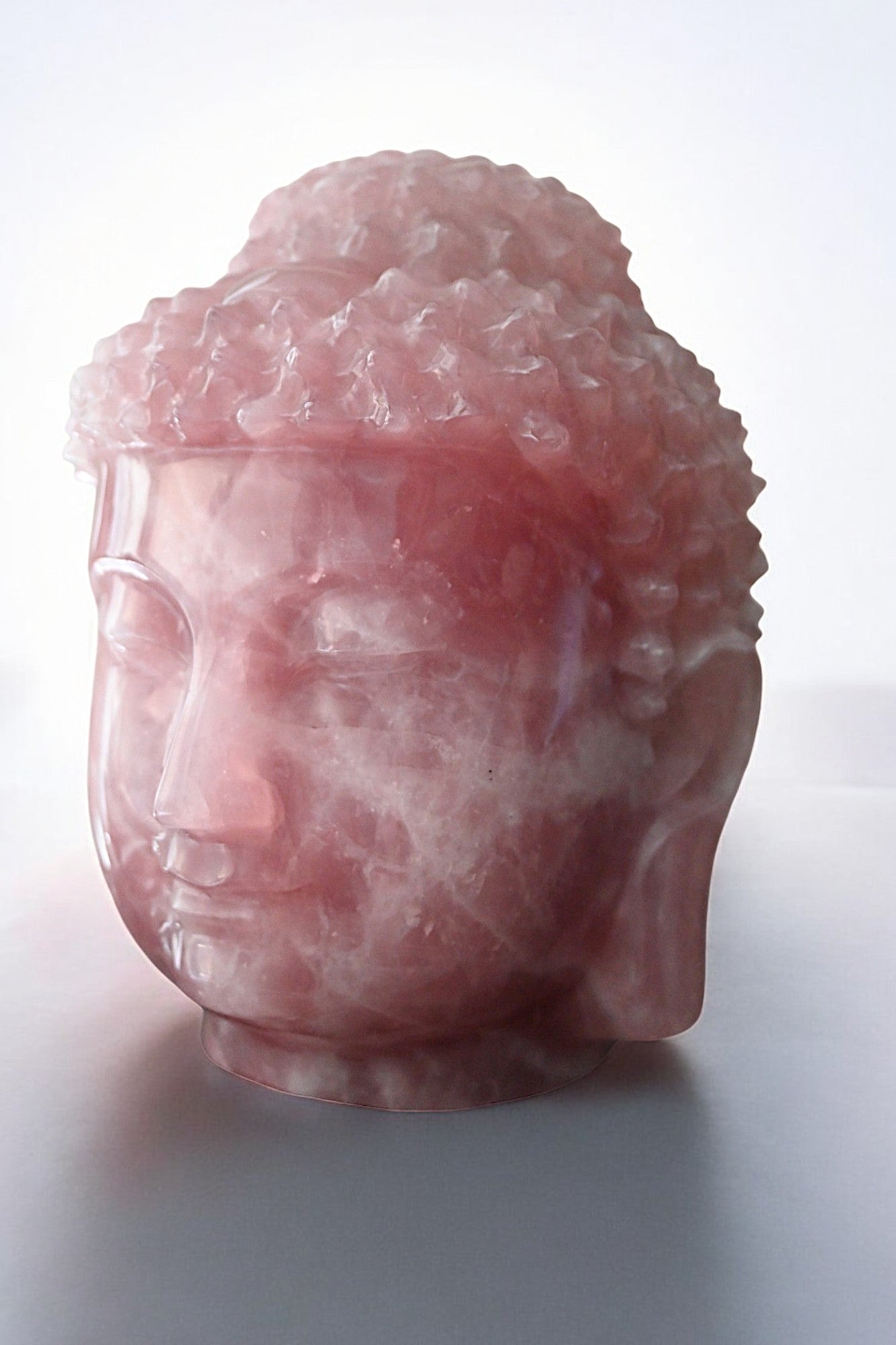 Rose Quartz Buddha Head