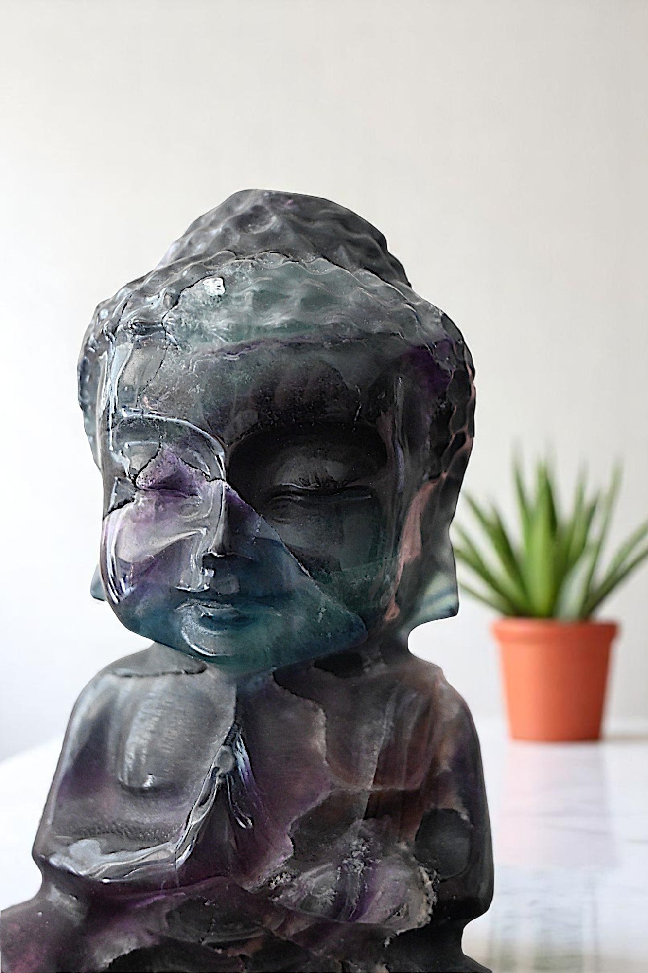 Rainbow Fluorite Buddha