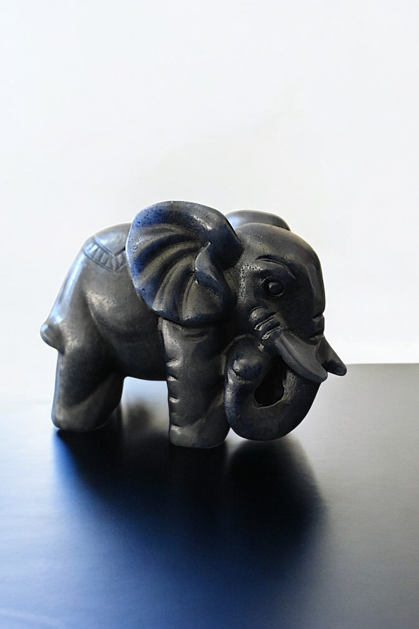 Blue Quartz Elephant