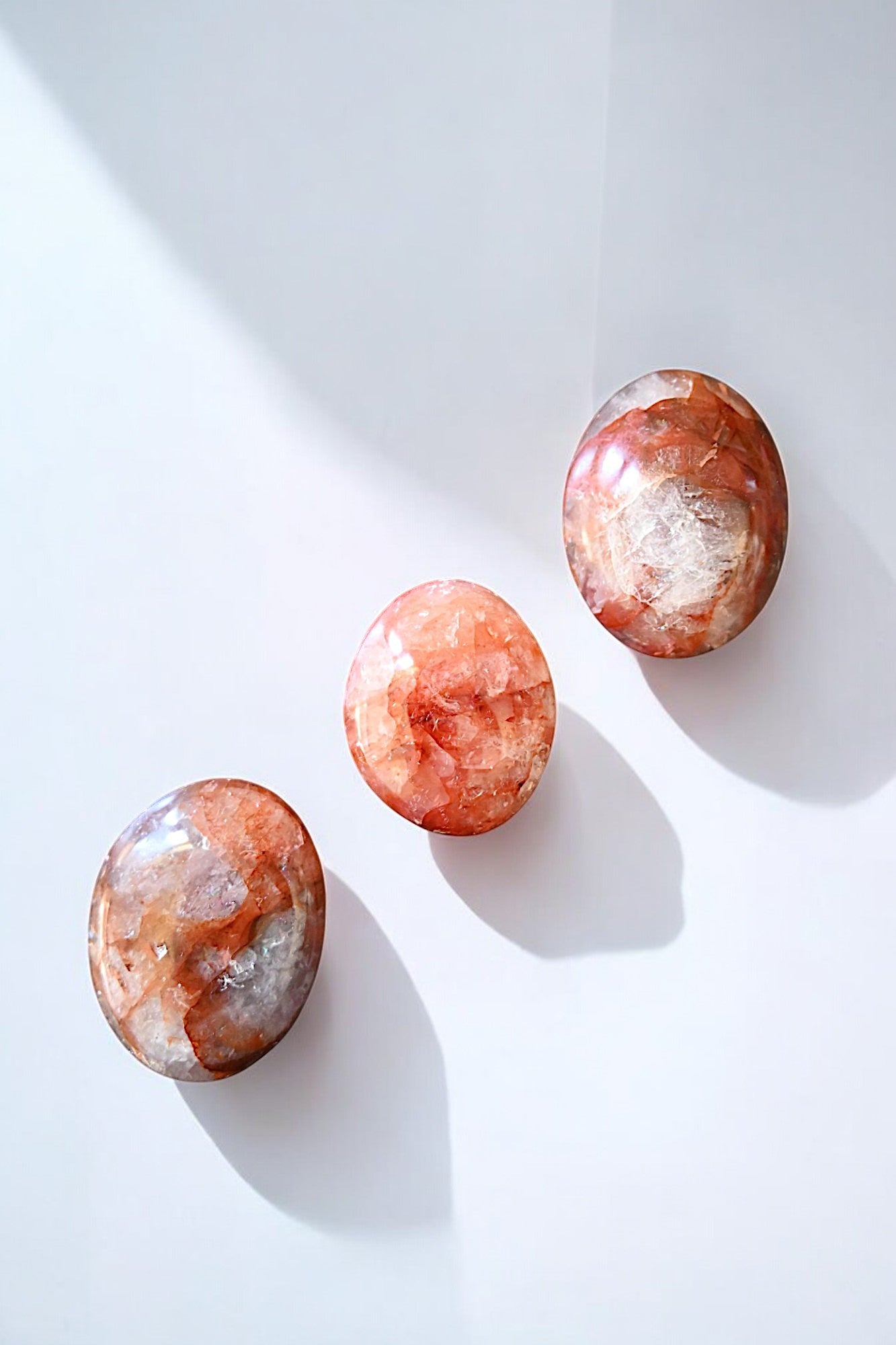 Red Healer Quartz Palm Stone