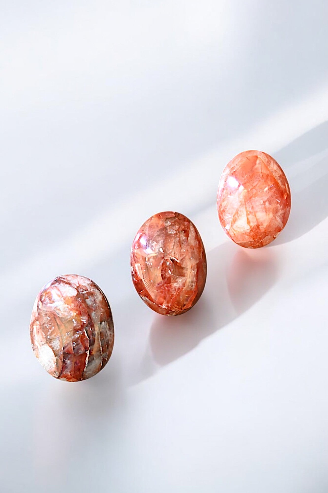 Red Healer Quartz Palm Stone