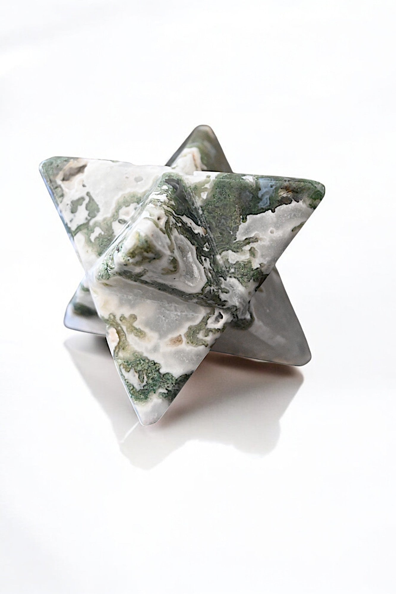 Moss Agate Large Merkaba