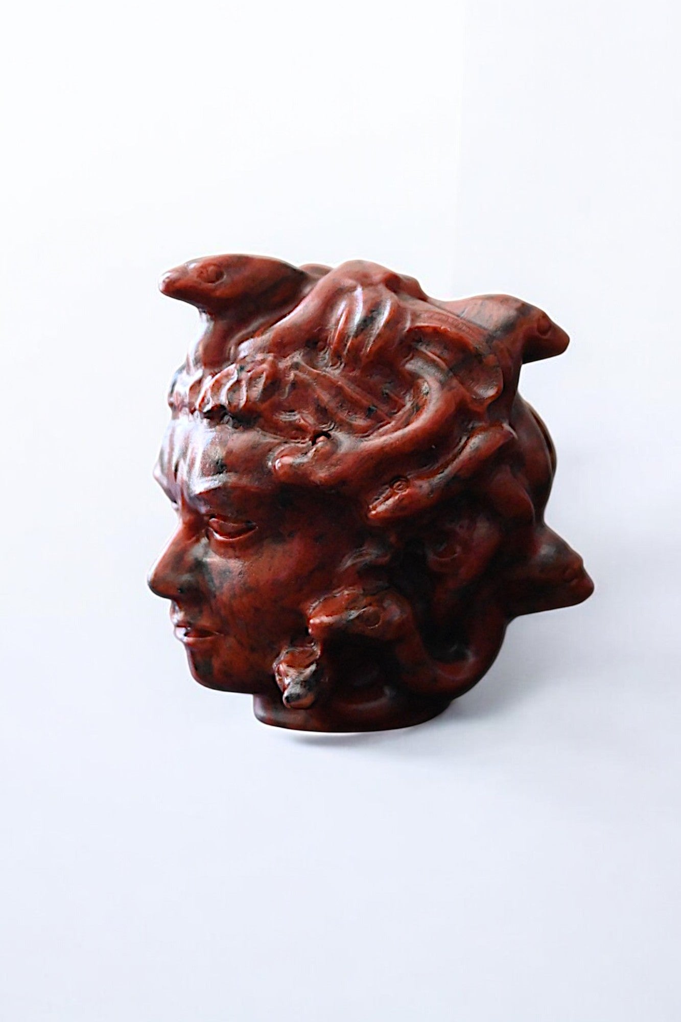 Brecciated Jasper Medusa Carving