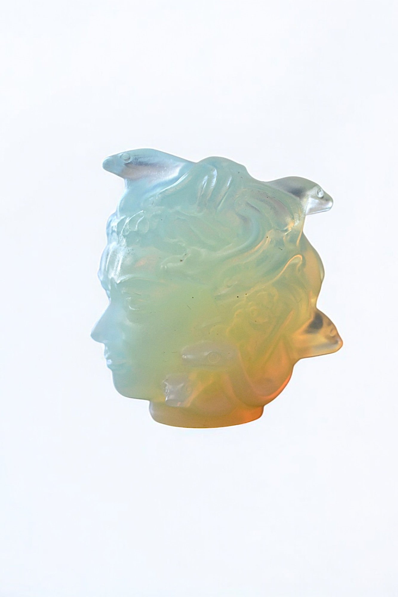 Opalite Medusa Carving