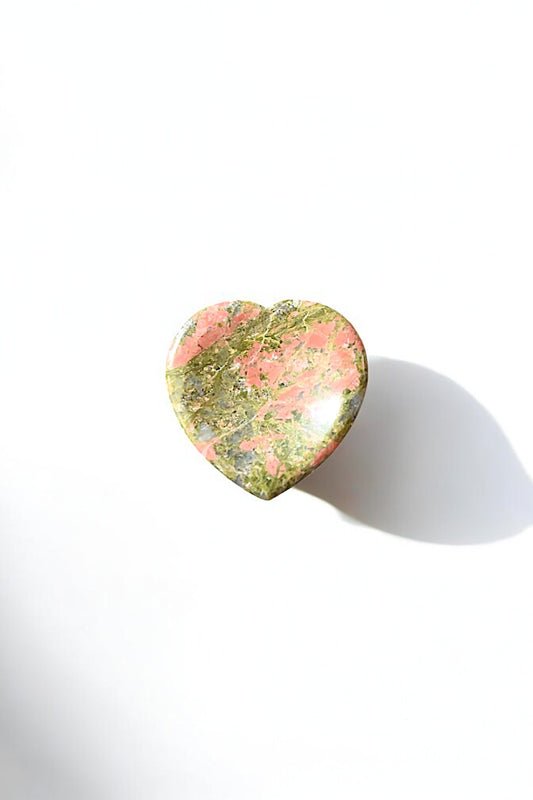 Unakite Heart Worry Stone