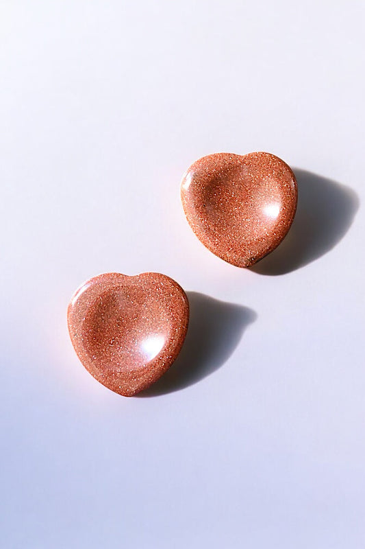 Goldstone Heart Worry Stone