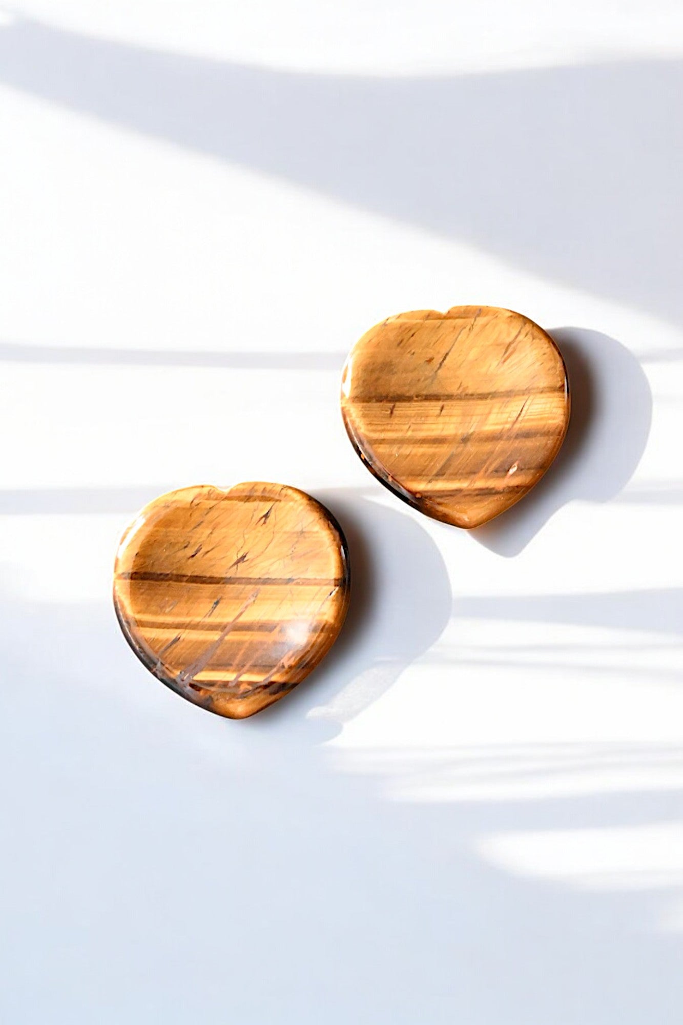 Golden Tiger's Eye Heart Worry Stone