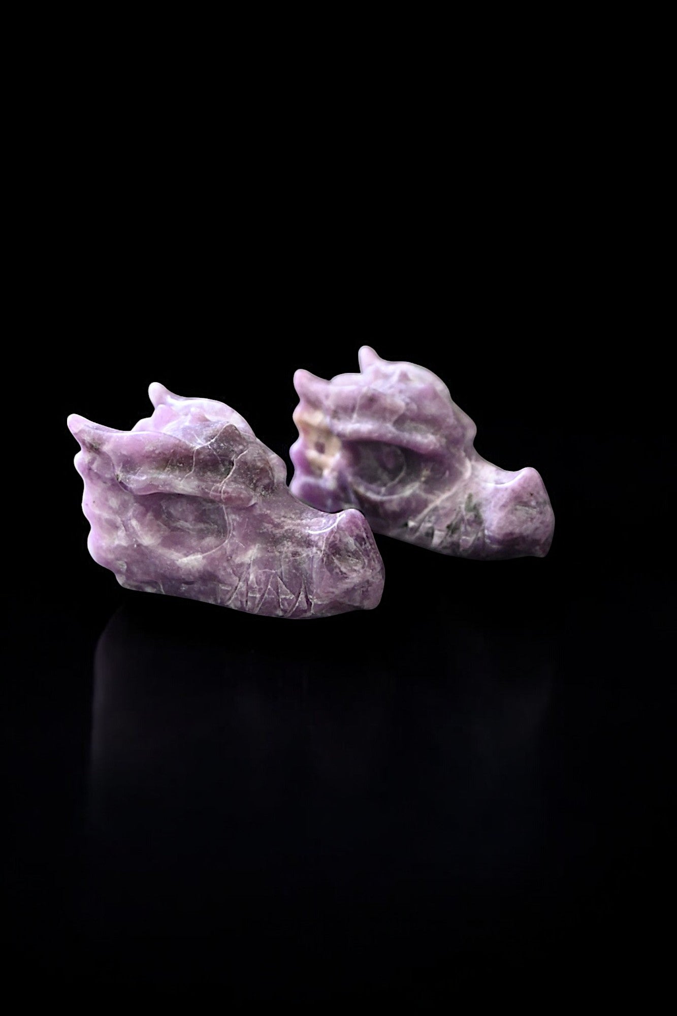 Lepidolite Dragon Skull