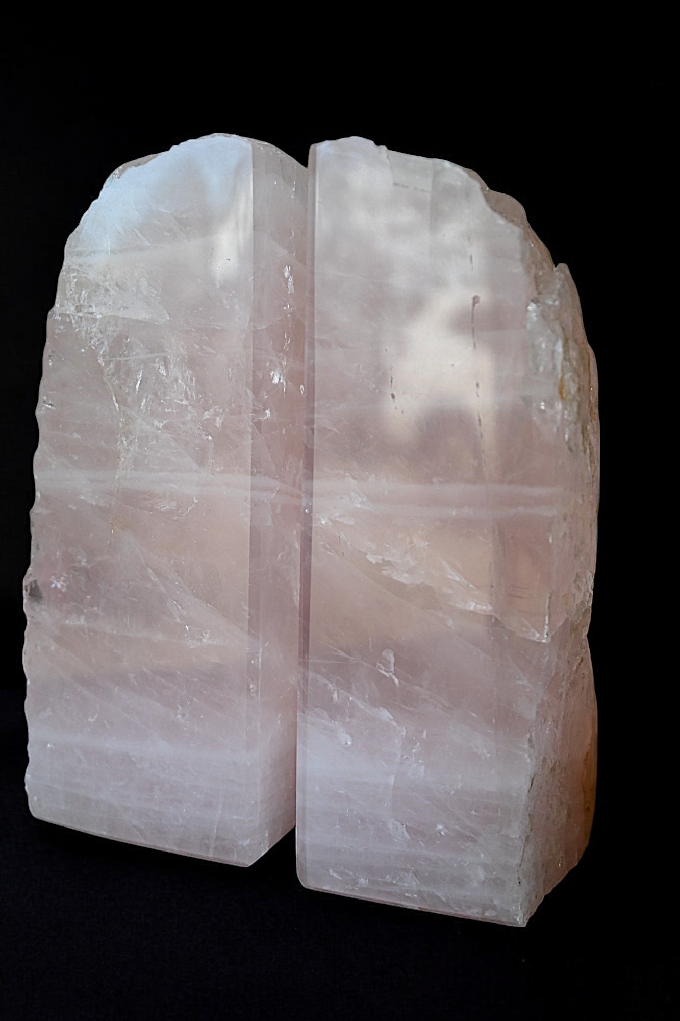 Rose Quartz Bookends