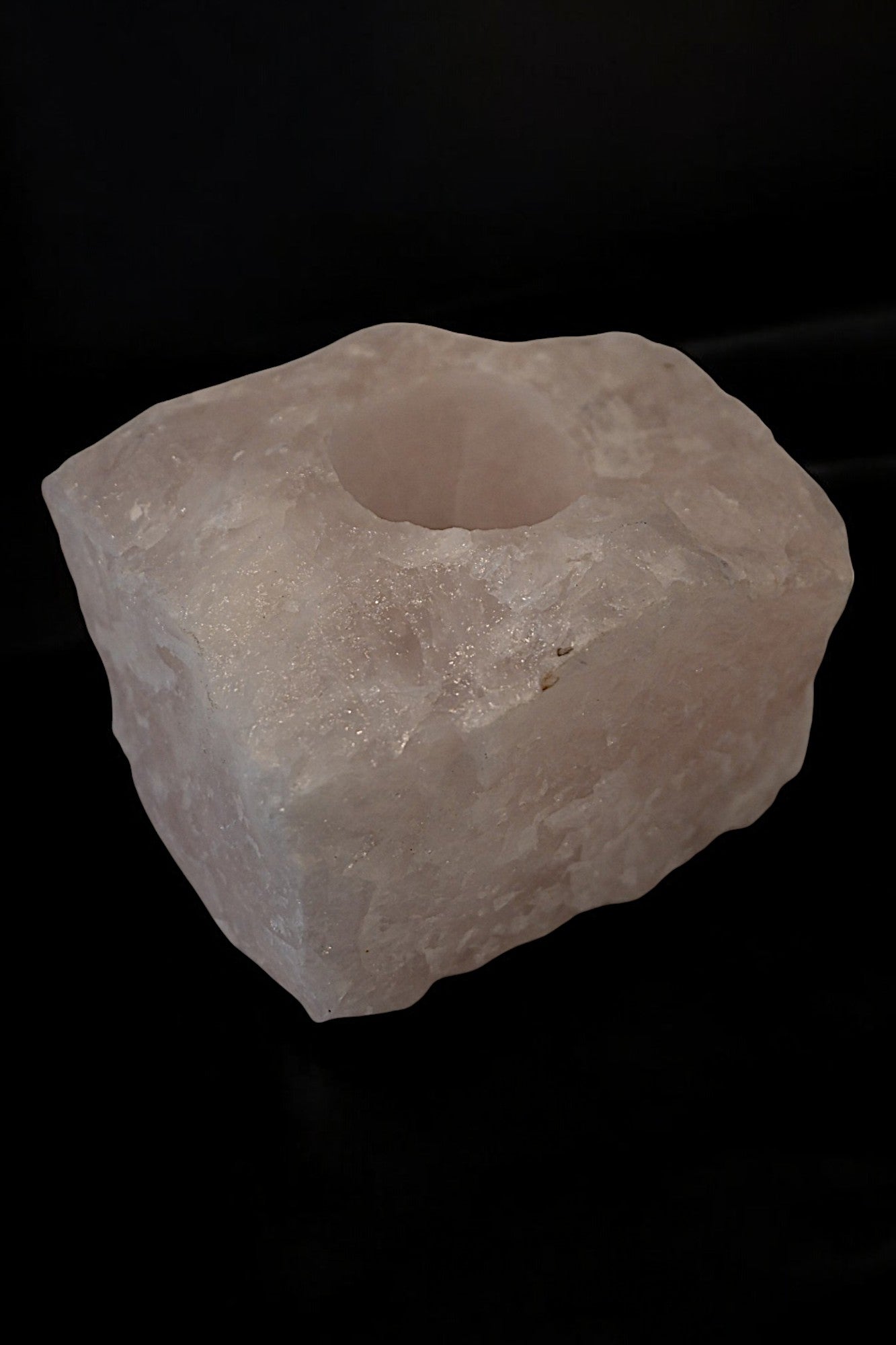 Brazil Rose Quartz Candle Holder