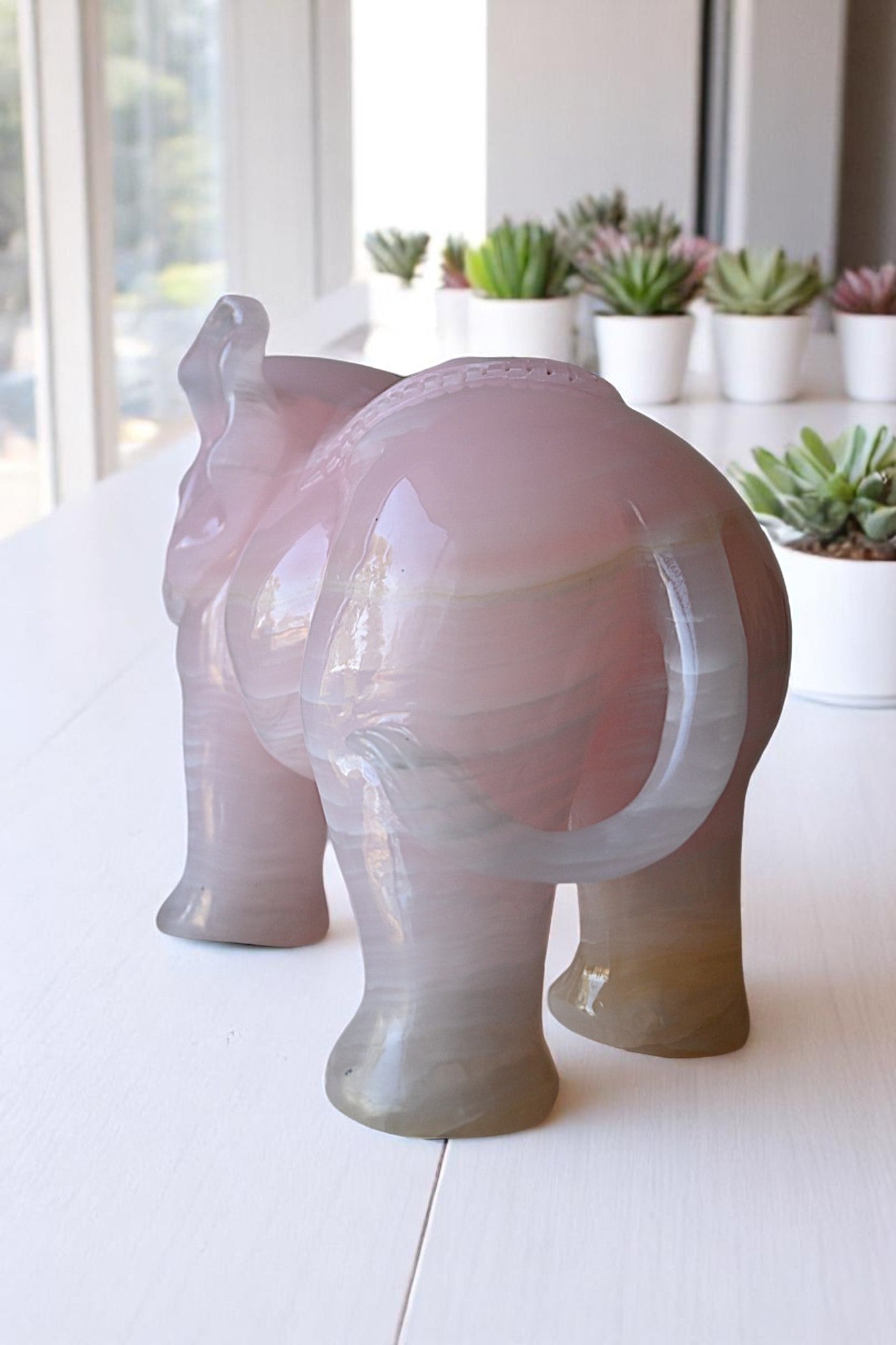 Mangano Calcite Elephant Collectors Carving