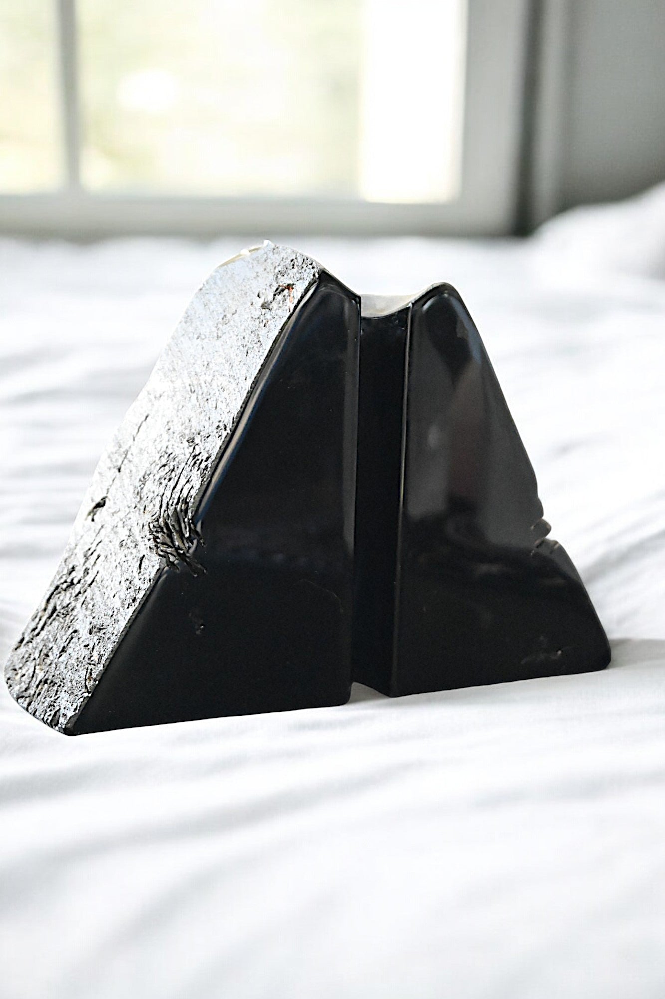 Black Obsidian Bookends