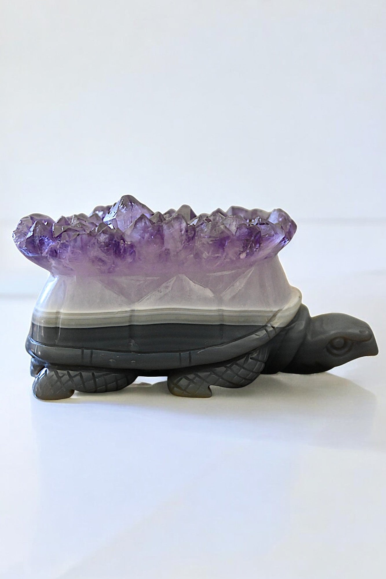 Agate & Amethyst Cluster Turtle