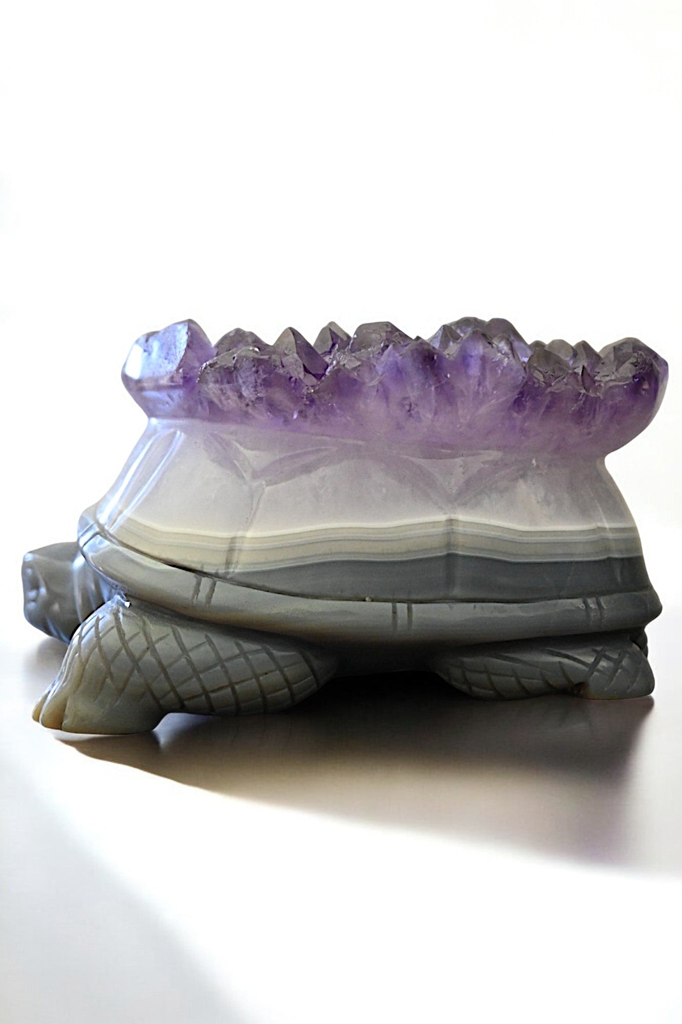 Agate & Amethyst Cluster Turtle